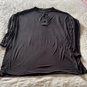 Vince. Black Long Sleeve Slouch Cowel Collar Shirt Gently Loved S
